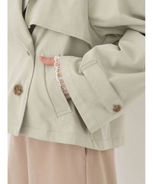 earth music&ecology ショートトレンチコート Light Khaki