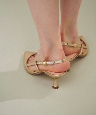 GRACE CONTINENTAL Rupert Sandersonバックストラップヒール ゴールド