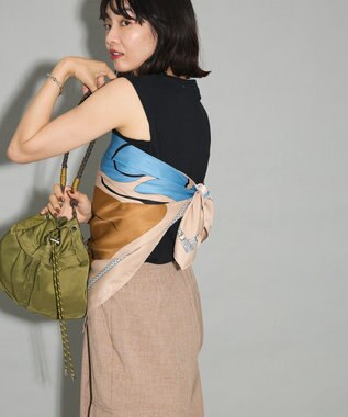 Green Parks ・モダンパターンスカーフ　９０×９０ Beige