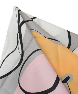 Green Parks ・モダンパターンスカーフ　９０×９０ Gray