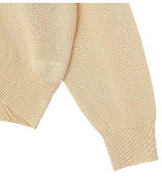Green Parks 衿付きニットカーディガン Beige