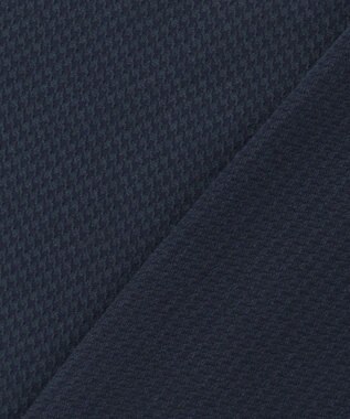 JOSEPH ABBOUD 【オーガニックコットン使用・MADE IN JAPAN】千鳥ジャカード Tシャツ ネイビー系