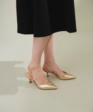 GRACE CONTINENTAL Rupert Sandersonバックストラップヒール ゴールド