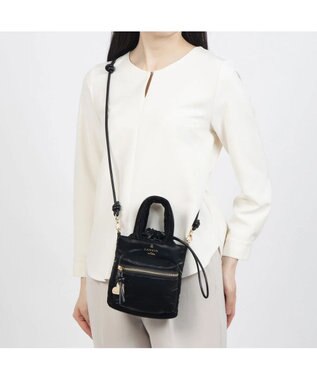 LANVIN en Bleu ボンボン 2wayミニショルダーバッグ ブラック