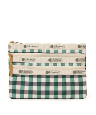 LeSportsac 3ZIP COSMETIC/フォレストギンガム