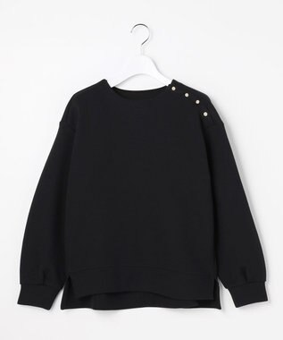 J.PRESS LADIES ダンボールジャージー プルオーバー ブラック系