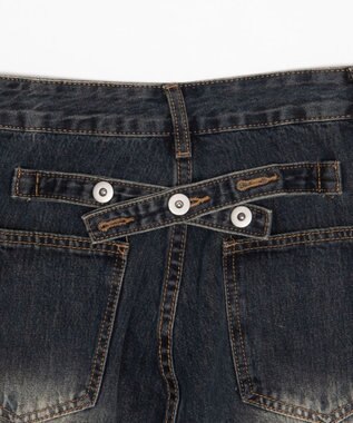 WEGO バックベルトクロスバギーデニム デニム中濃色