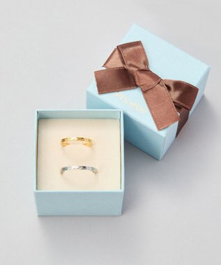 Phoebe 【金属アレルギー対応】メタルリーフカットリング　ゴールド　9号/11号/16号　サージカルステンレス ゴールド