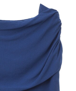 YECCA VECCA シャーリングオフショルニット Blue
