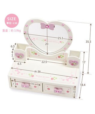 Mother garden スウィートストロベリー ハート ドレッサー ホワイト