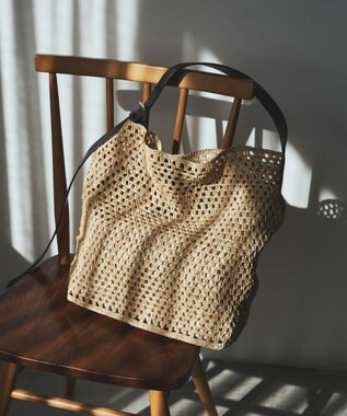 russet 《かごバッグ》インドラフィアワンショルダーバッグ(TI-369) Natural