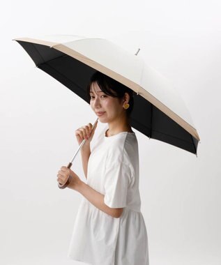 AURORA 【WEB限定】 バイカラー晴雨兼用長傘 オフホワイト