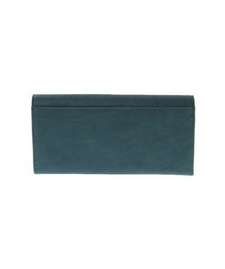 genten 【新色】フレスコ フラップ長財布 グリーン