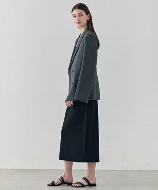 BEIGE， NADIA / 異素材ライン ストレッチニットスカート Black