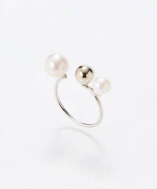 Phoebe 【金属アレルギー対応】ミックスドットリング　シルバー/ニッケルフリー/パール シルバー