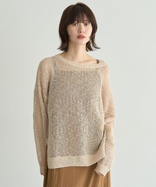 YECCA VECCA スラブメッシュルーズニット