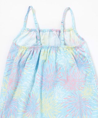 ANY KIDS 【簡単着付け】2WAY セパレート浴衣セット サックスブルー×花火