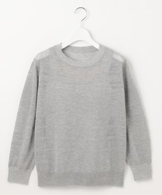 【ワコールコラボ】【洗える】シアーボーダー ニット