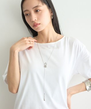 earth music&ecology ニュアンスノットラリエット Silver