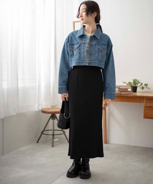 WEGO ショートデニムジャケット デニム中濃色