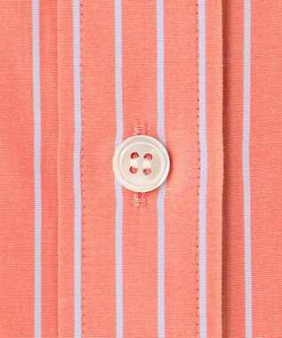 23区 L 【CLASSY.5月号掲載/洗える】CANCLINI ベーシック シャツ オレンジ×サックスストライプ