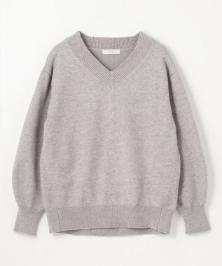 ANY ボリュームスリーブＶネックニット グレー