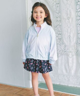 ANY KIDS 【洗濯機可能】総柄フルーツ キュロット ネイビー