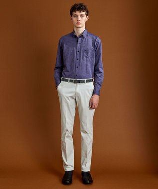 JOSEPH ABBOUD 【人気】ウエストも伸びる！ 定番 オーガニックストレッチパンツ アイボリー系