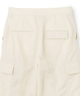 BEIGE， 【洗える】ACANTHUS / カーヴィーシルエットカーゴパンツ Ecru