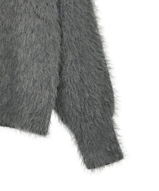 Green Parks シャギーＶネックカーディガン Gray