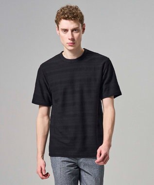 JOSEPH HOMME 【新柄 / 新素材】ジャガードボーダー　クルーネックTシャツ