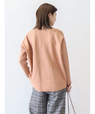 AMERICAN HOLIC バイパチ袖リブラグランニットプルオーバー Pink Beige