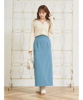 earth music&ecology ＳＥＴ２点ショートカーディガン＋レイヤードタンク Ivory