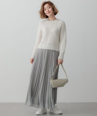 23区 【洗える】スパングル ドルマンスリーブ ニット ホワイト系