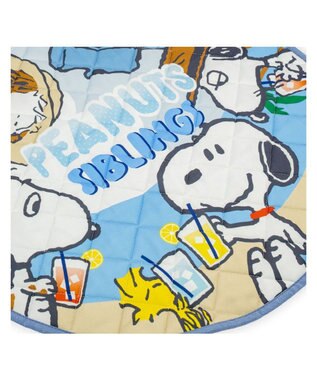 PET PARADISE スヌーピー クールマット 丸 《サマーバケーション柄》 Ｍ ブルー