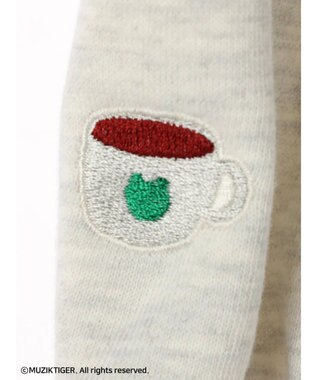 Green Parks ムジークタイガー／裏起毛プリントプルオーバー Oatmeal