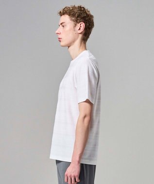 JOSEPH HOMME 【新柄 / 新素材】ジャガードボーダー　クルーネックTシャツ ホワイト系