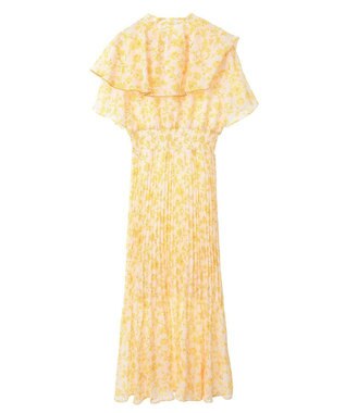 Green Parks ｄａｚｚｌｉｎ　フレンチスリーブ花柄ワンピース Yellow