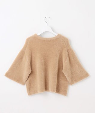 自由区 L 【カタログ掲載】シェニールボンディング ニット キャメル