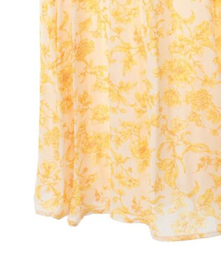 Green Parks ｄａｚｚｌｉｎ　フレンチスリーブ花柄ワンピース Yellow
