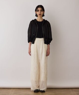 GRACE CONTINENTAL シアーニットパーカー ブラック