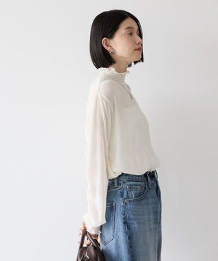 AMERICAN HOLIC マジョリカプリーツハイネックブラウス Ivory