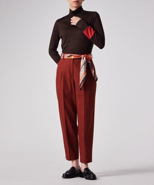 Paul Smith コントラストカラー ハイネック カットソー チョコレートブラウン