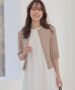 組曲 S 【先行予約】シアーニット5分袖 カーディガン