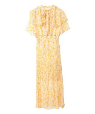 Green Parks ｄａｚｚｌｉｎ　フレンチスリーブ花柄ワンピース Yellow