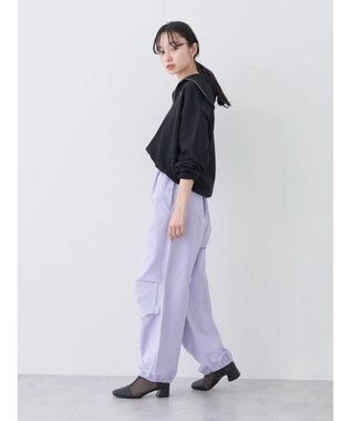 earth music&ecology バルーンシルエットパンツ Light Purple