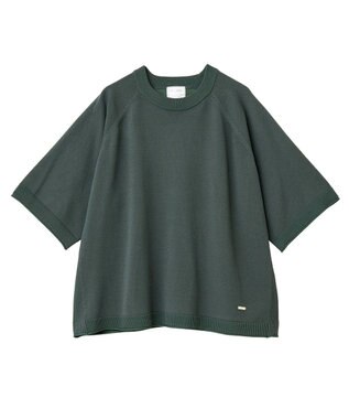 Green Parks トレーナー風ニットプルオーバー Green