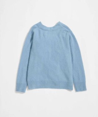 LENO BRUSHED CARDIGAN へアリーニットカーディガン BLUE