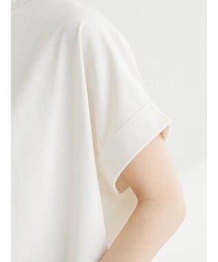 Green Parks 汗じみ防止Ｗカフスフレンチチュニック Off White
