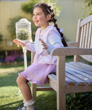 ANY KIDS サラサラ UVカット パーカー レインボー